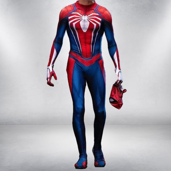Spiderman PS4 Game Cosplay Costume: Perfect for Adults, Kids, Men, and Boys - Ideal Superhero Halloween Bodysuit Suit