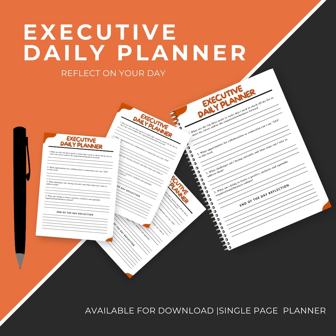Executive Daily Planner - Etsy