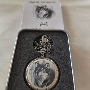 Avon Majestic Wolf Pocket Watch