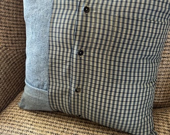 Custom Memory Pillow – Made from a Loved One’s Shirt – Keepsake Remembrance Gift