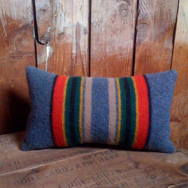 National Park Pendleton Throw Pillow, Wool Blanket Fabric, Striped, Long