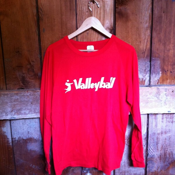 SALE Vintage "ValleyBall" 50/50 Athletic T Shirt, Men's L