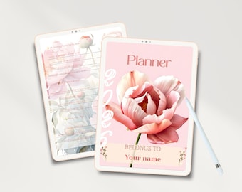 2026 Floral Digital Planner: Budget, Habits, Goals (PDF)