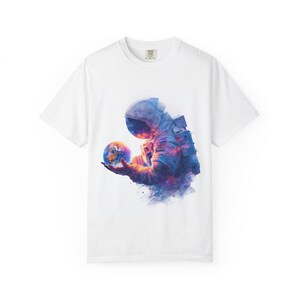 Astronaut Graphic T-Shirt, Space Lover Gift, Unisex Tee for Science Enthusiasts, Cosmic Apparel, Perfect for Birthdays, Holidays