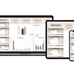 Monthly Budget Planner | Excel + Google Sheets + Bonus Printable| Digital Download