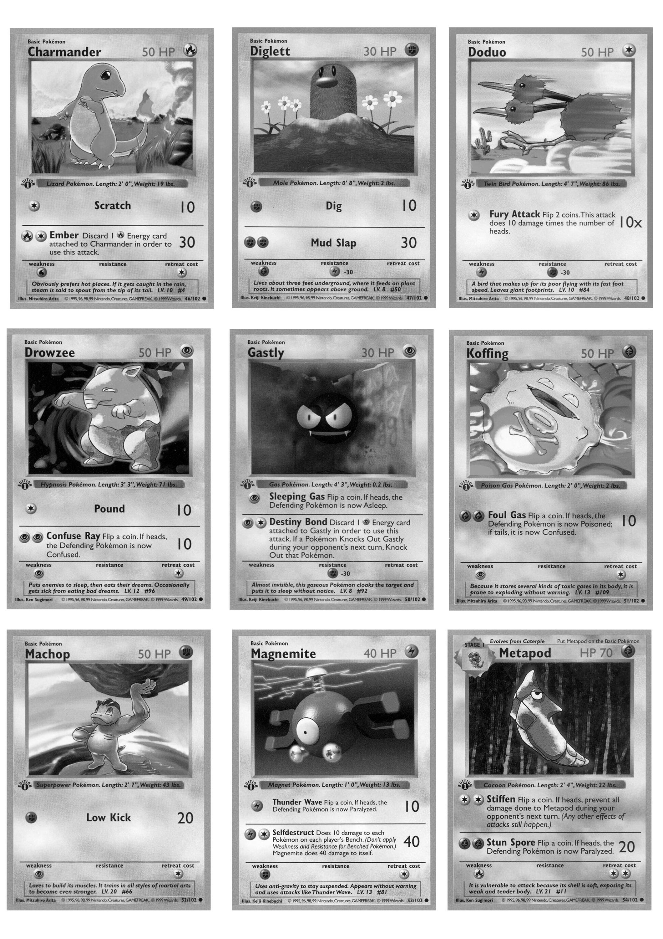pokemon black and white base set card list Complete BASE SET Pokemon TCG Printable Binder Placeholders W/ Completion  List!