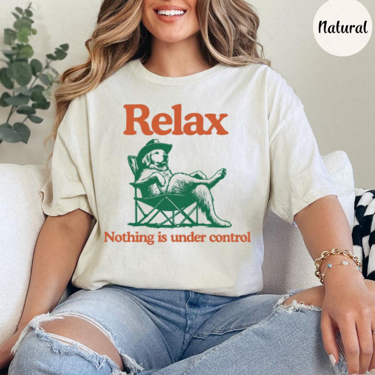 Chill Golden Retriever Vintage Shirt - Relax Nothing Is Under Control Golden Retriever Tee, Golden Mom Tee, Golden Dad Shirt, Coffee Dog