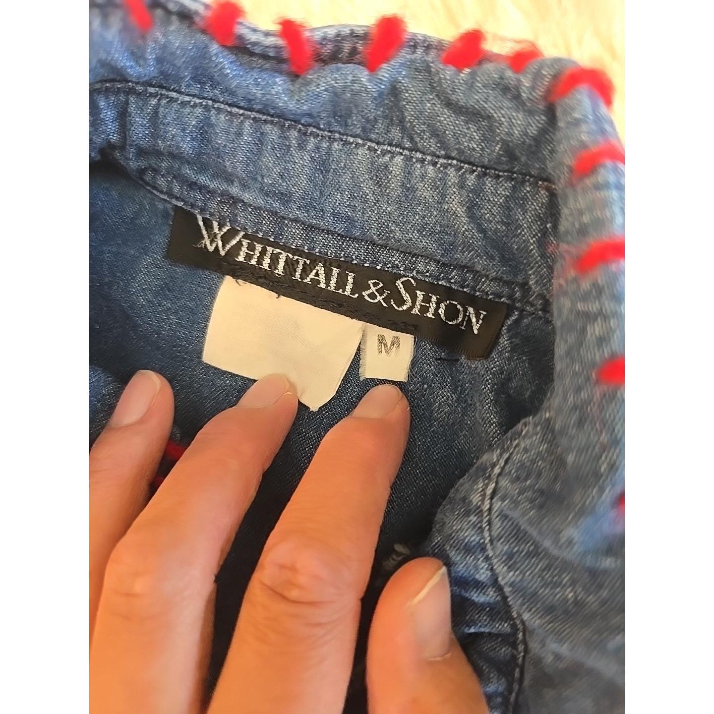 Whitetail and Shon Denim Shirt W/ Embroidered Embellishments  display picture 1