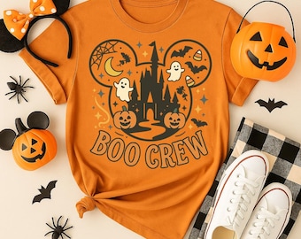Disney Halloween Boo Crew PNG | Mickey Halloween Shirt Design | Family Halloween Trip Shirt | Not So Scary Party Tee | Digital Download