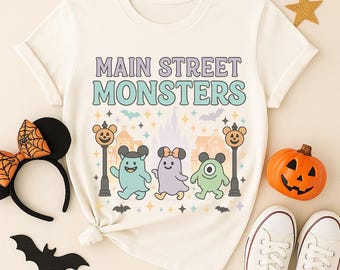 Camiseta de Halloween de Disney PNG – Diseño de Monstruos de la Calle Mayor (Descarga digital)