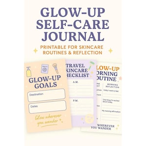 Travel Wellness Journal: Glow-Up Self-Care Kit for Women (PDF Download)