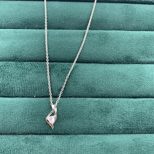 CZ Sterling Silver Pendant Necklace: Modern Minimalist Jewelry