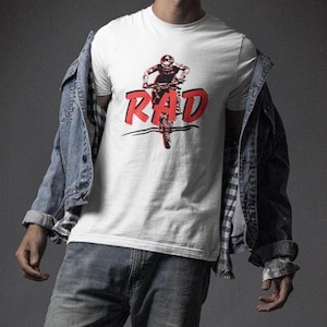Rad Racing Unisex Jersey Short Sleeve Tee - &quot;RAD RACING&quot; Graphic Shirt, Cool Casual Wear, Gift for Sports Lovers, Vintage Style Tee