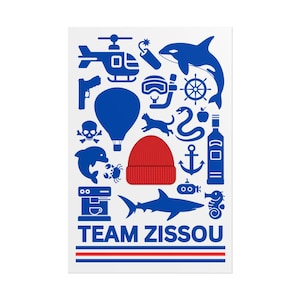 Life Aquatic Rolled Posters MATTE | Nautical Decor, Wes Anderson Inspired Art, Unique Gift, Home Wall Art