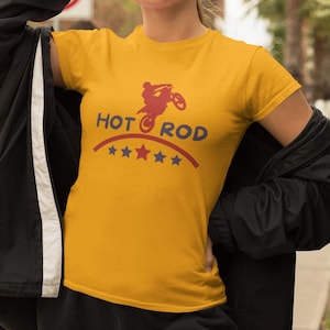 Hot Rod T-Shirt | Retro Bella Canvas Tee | Gift for Motorheads | Unisex Graphic Tee | Motocross, Cool Summer Cycling/ Motorcycle Gift
