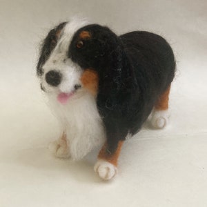 Custom needlefelted Bernese mountain dog soft sculpture wool figurine or ornament based on your photos image 6