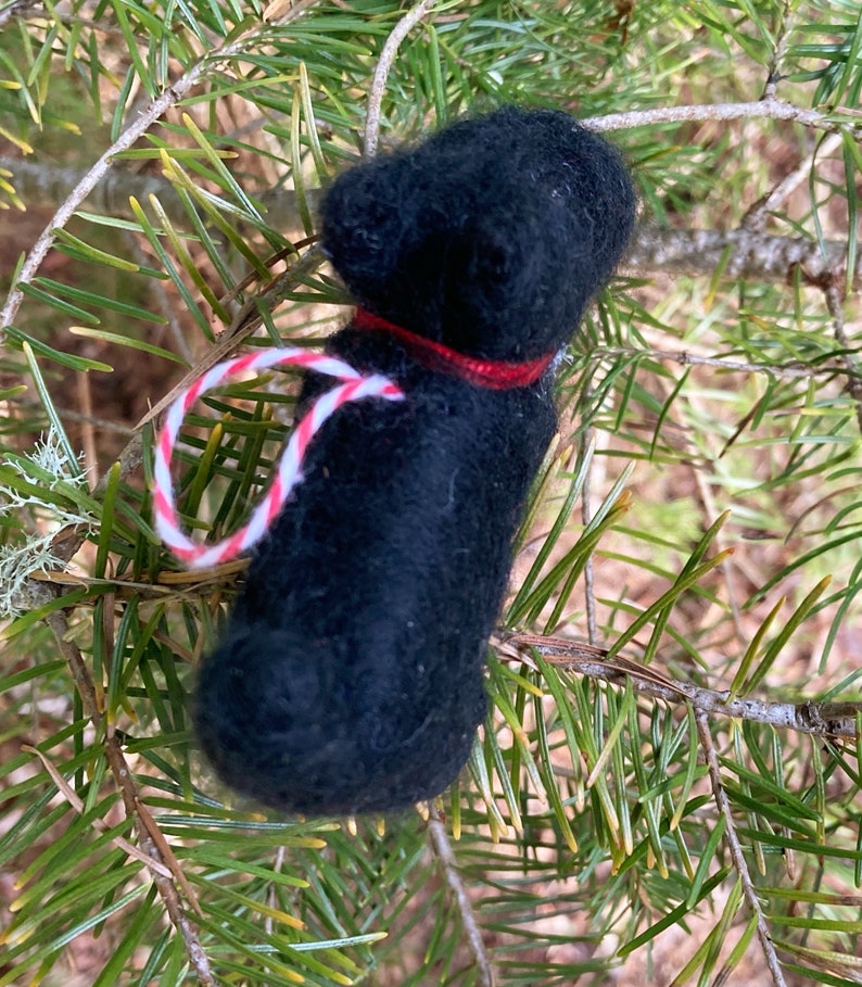 Scottish terrier ornament figurine, needlefelted Scottie, Valentines Day gift image 10