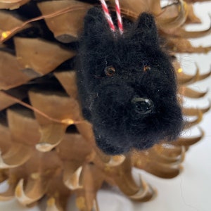 Scottish terrier ornament figurine, needlefelted Scottie, Valentines Day gift image 7