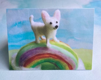 Chihuahua Sympathy Card – Rainbow Bridge Pet Condolences