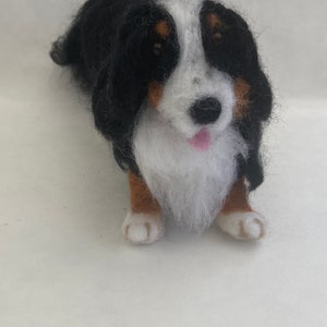 Custom needlefelted Bernese mountain dog soft sculpture wool figurine or ornament based on your photos image 5