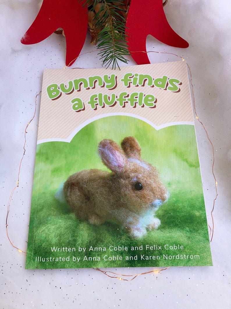 Bunny Finds a Fluffle paperback childrens picture book, Easter gift image 1