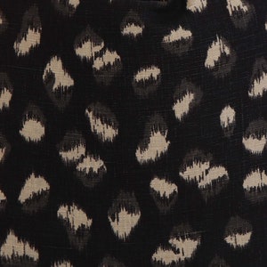 Feline Ebony Beige | 4x4" Fabric Sample