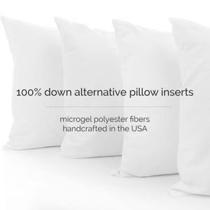 Down Alternative Decorative Throw Pillow Inserts, MicroGel Square and Lumbar Pillows for Sofa, Couch and Bedroom, All Handcrafted