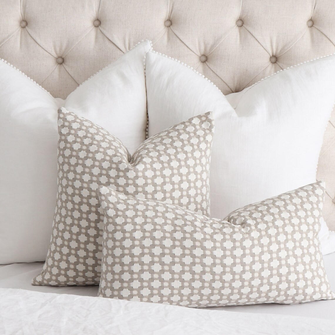 Schumacher Betwixt Stone Gray Throw Pillow Cover With Zipper Etsy