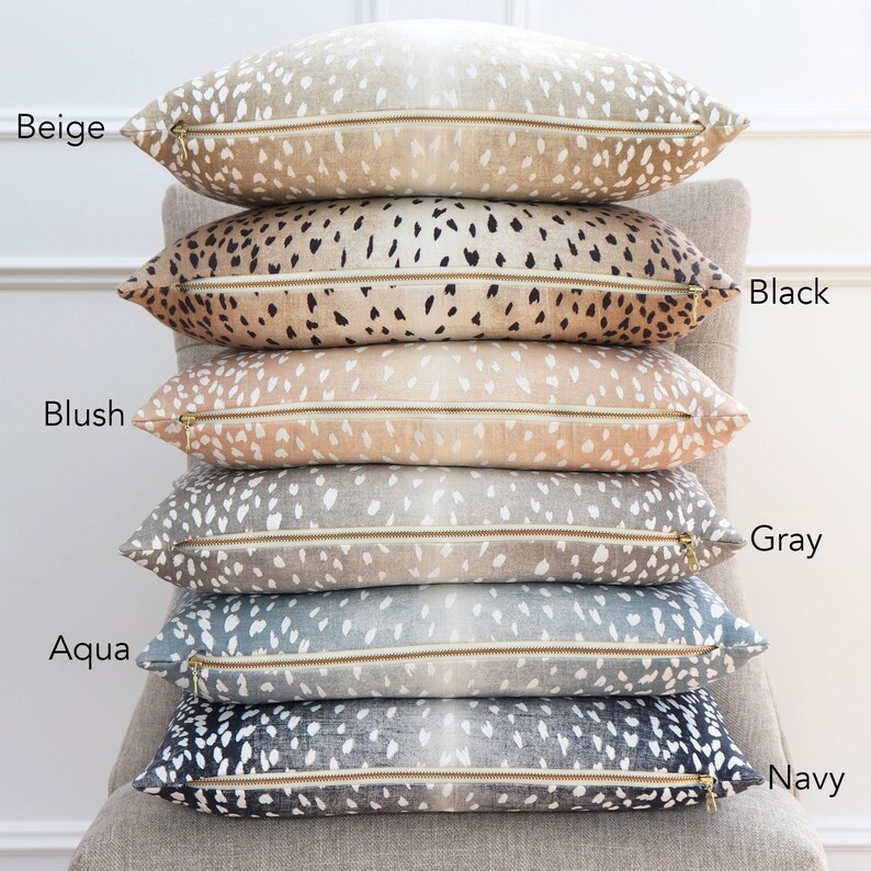 Linen Pillow Case With Gold Zipper Handmade Pillow Cover Etsy