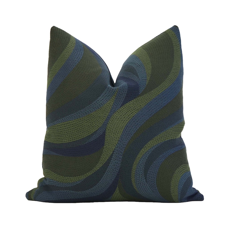 Handmade Green Tufted Pillow Cover