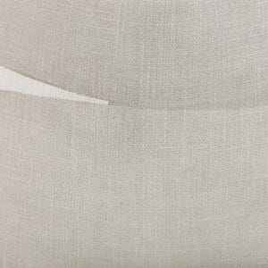 May include: Close-up of a textured, off-white fabric with a subtle, woven pattern. A white, triangular shape is visible, creating a layered effect. The fabric appears to be linen or a similar material.