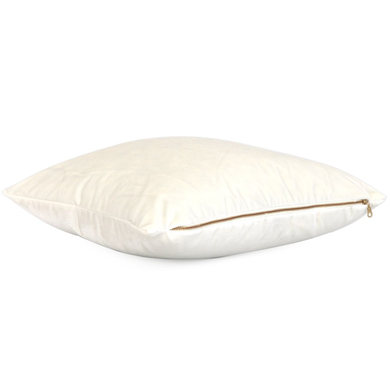 Pearl White Velvet Pillow Cover Square Euro Sham Lumbar Etsy