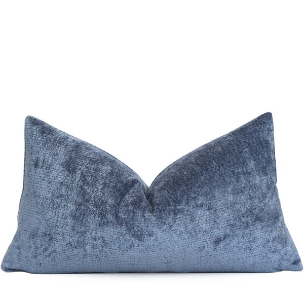 Blue Velvet Pillow Etsy