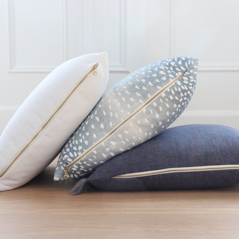 Spa Blue Antelope Lumbar Throw Pillow Cover for Bedroom Decor Etsy