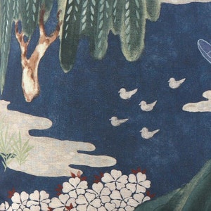 Willow Tree Navy | 4x4&quot; Fabric Sample