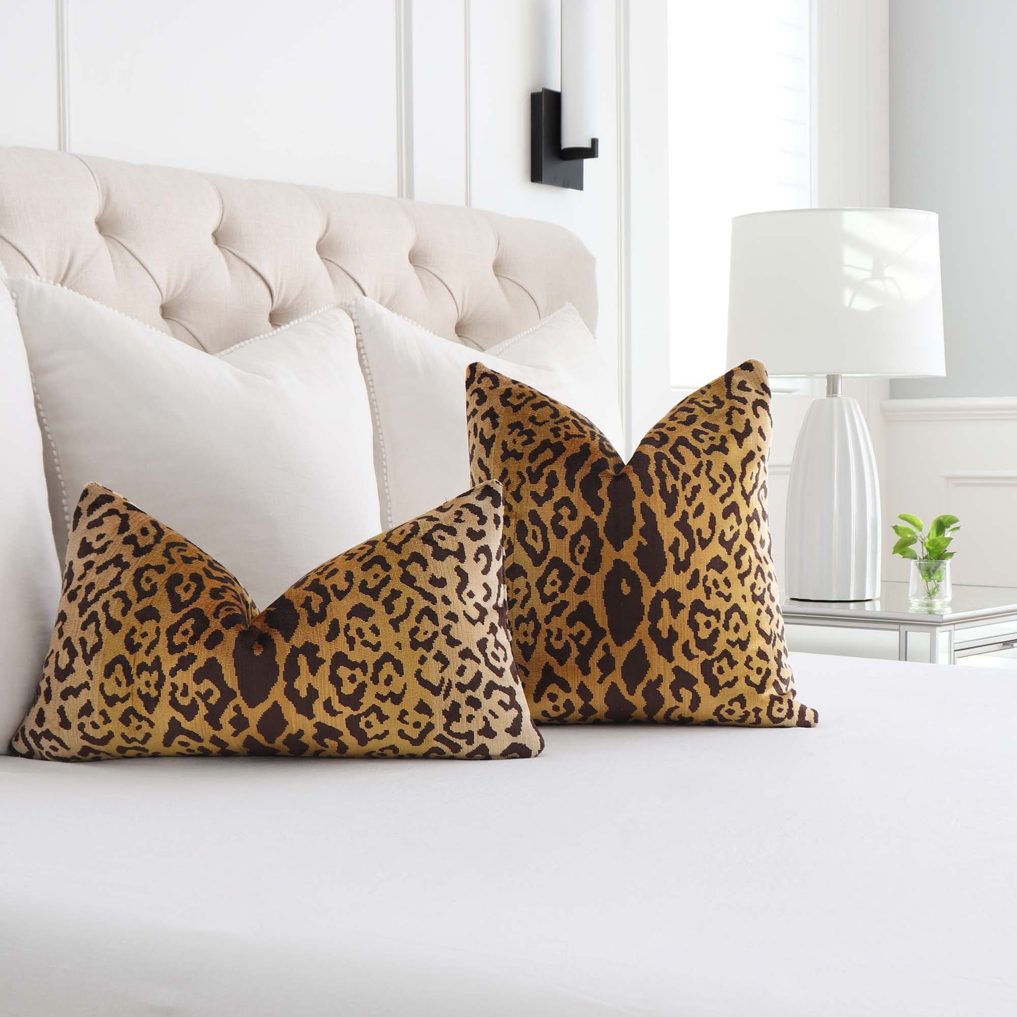 Kavir Leopard Print Fabric Pattern Pillow - Liberty Maniacs