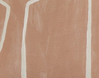 Graffito Salmon Cream | 4x4" Fabric Sample