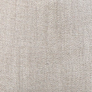 May include: Close-up of a beige fabric with a diagonal weave pattern. The fabric has a subtle texture and a slightly rough feel.