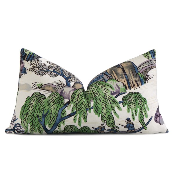 Asian Theme Lumbar Pillows Etsy