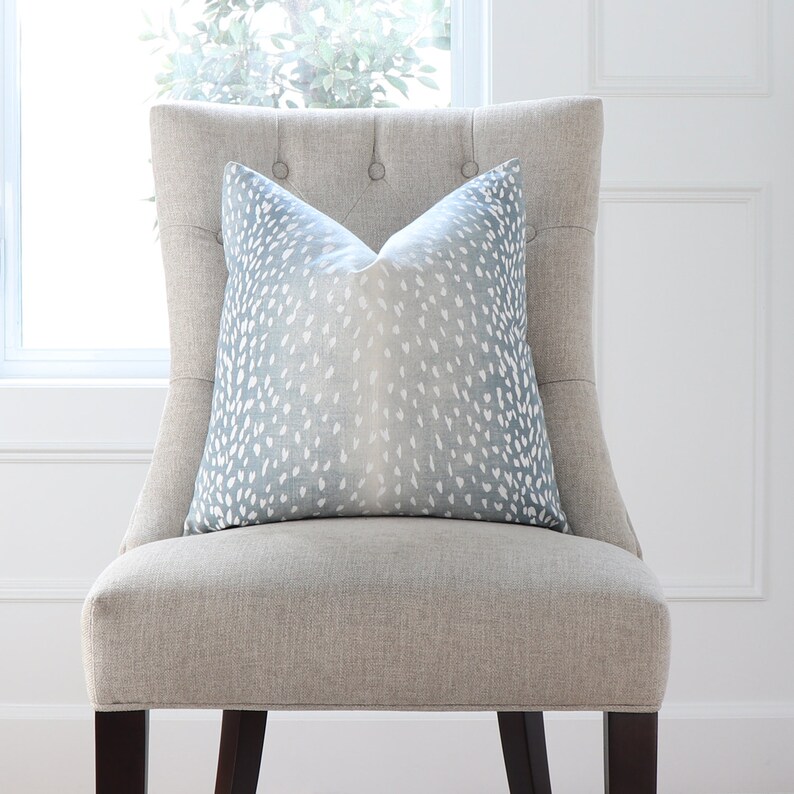 Spa Blue Antelope Lumbar Throw Pillow Cover for Bedroom Decor Etsy