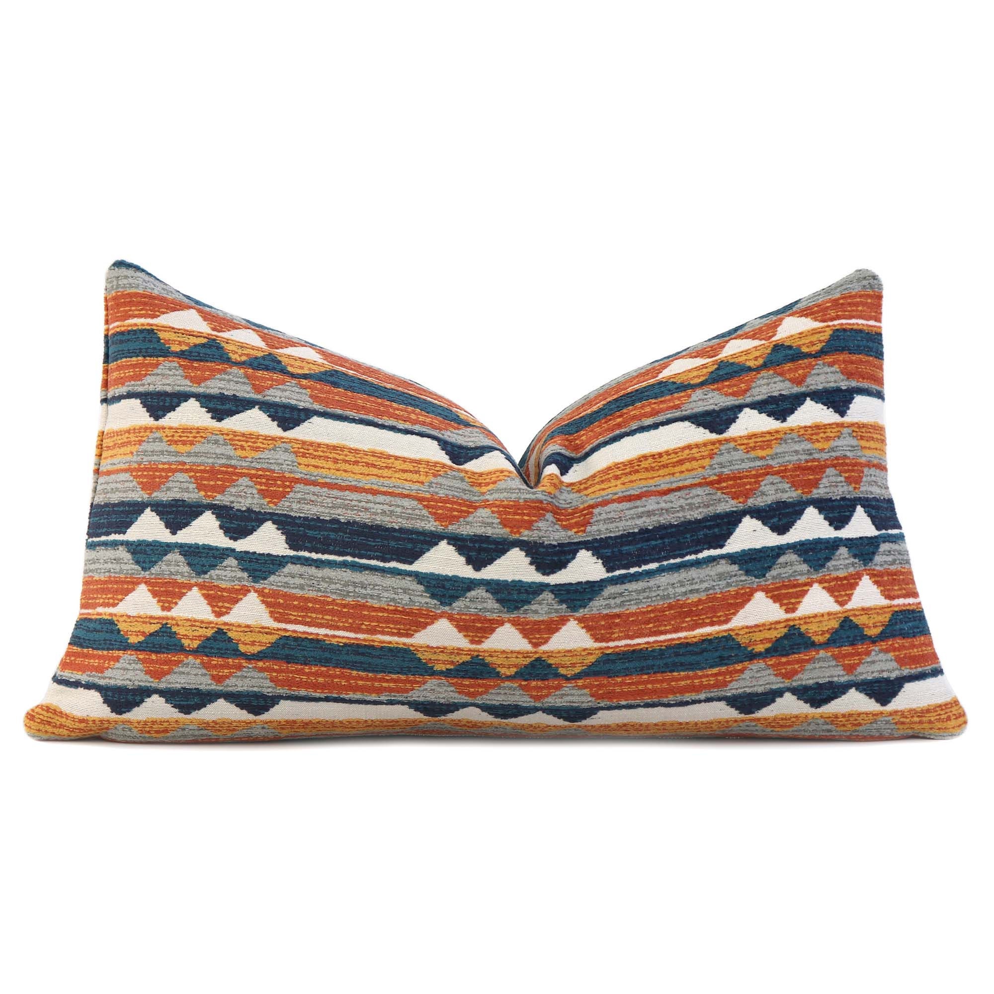 Orange and blue accent pillows online