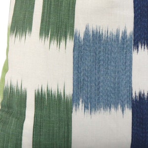 Kasuri Blue and Green | 4x4" Fabric Sample