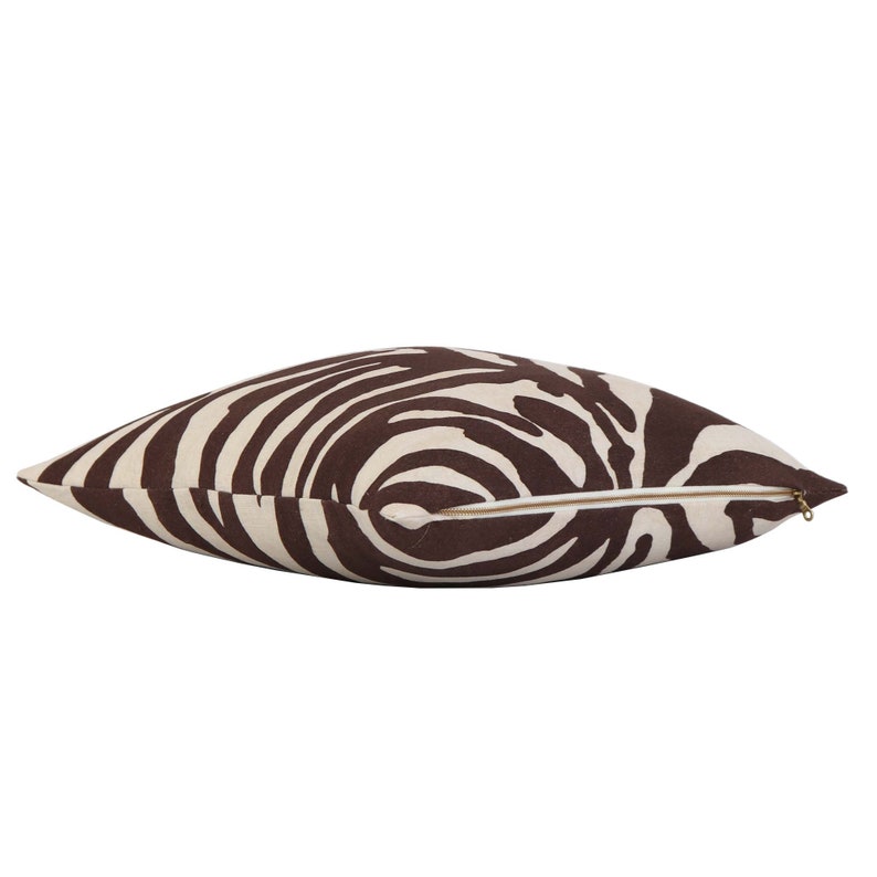 Designer Animal Print Brown Lumbar Throw Pillow Cover Case Etsy