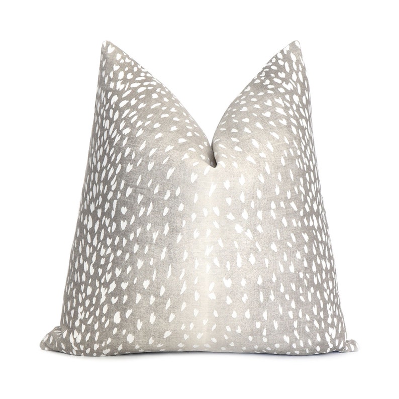 Gray Antelope Pillow Cover With Zipper Square Euro Sham Or Etsy