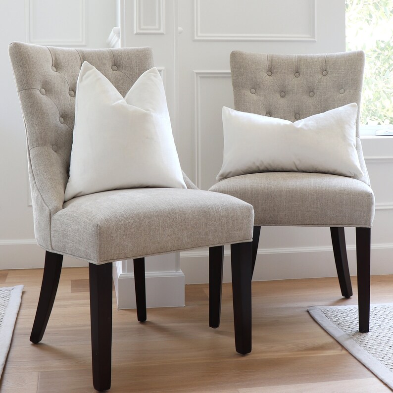 Pearl White Velvet Pillow Cover Square Euro Sham Lumbar Etsy