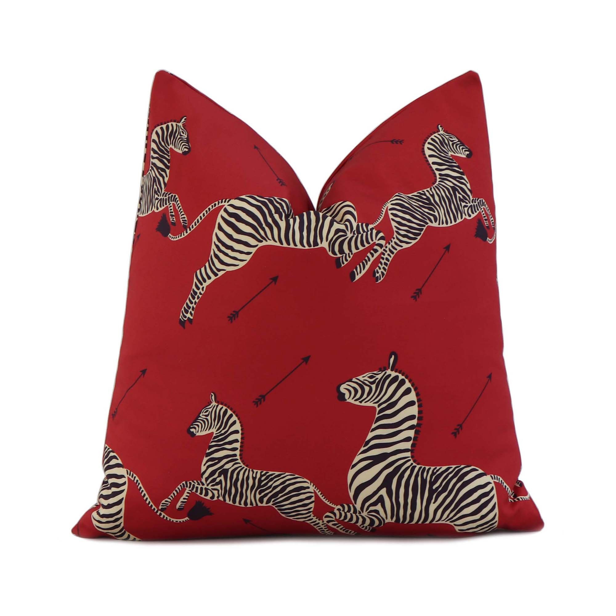 Red Zebra Pillow - Etsy Red Zebra Pillow - Etsy