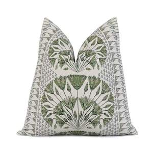 Thibaut Cairo Floral Blue and White Throw Pillow