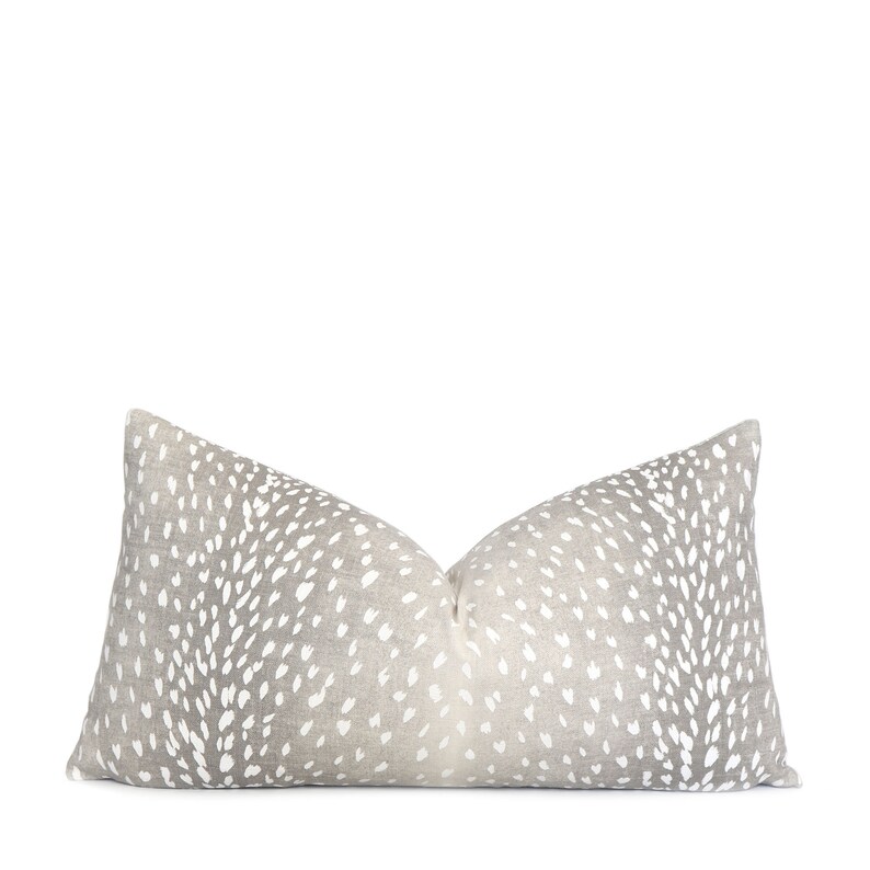 Gray Antelope Pillow Cover With Zipper Square Euro Sham or Etsy