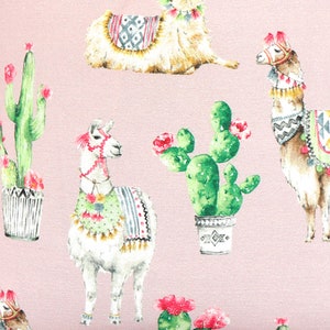 Llama and Cactus | 4x4" Fabric Sample