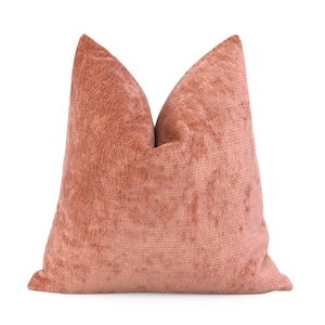 Kelly Wearstler Rebus Sorbet Crushed Velvet Decorative Pillow Cover, Square, Euro Sham or Lumbar Accent Pillow, Soft Cushion Cover for Couch